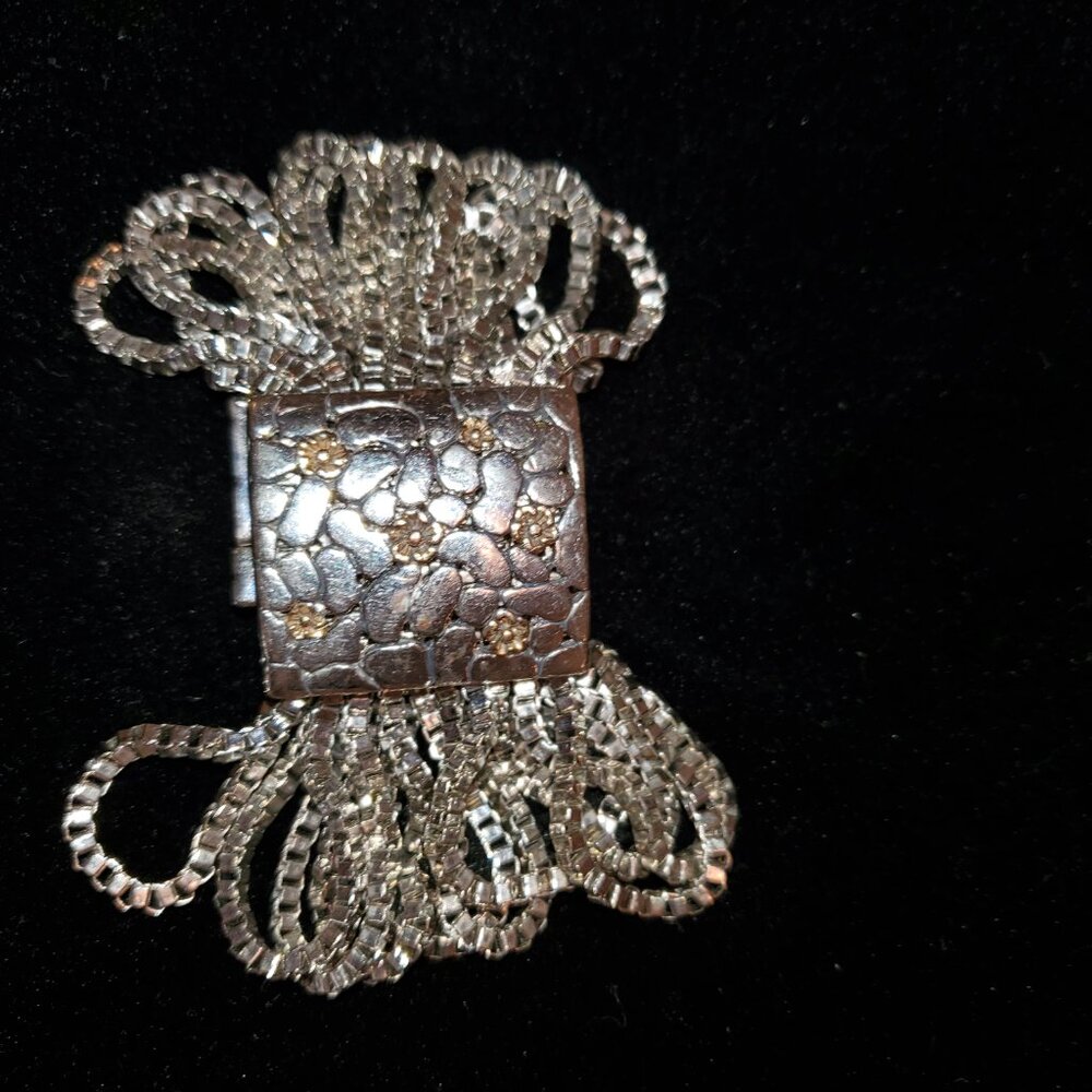 SILVER COLOR MULTI CHAIN BRACELET - Picture 3 of 5